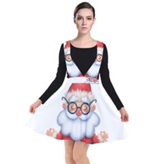 Santa Glasses Yoga Chill Vibe Plunge Pinafore Dress