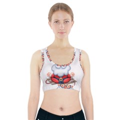 Santa Glasses Yoga Chill Vibe Sports Bra With Pocket