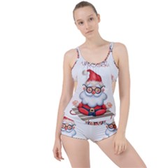 Santa Glasses Yoga Chill Vibe Boyleg Tankini Set 