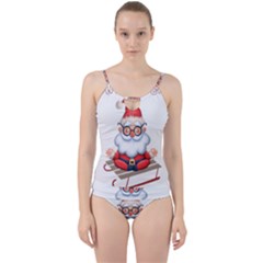 Santa Glasses Yoga Chill Vibe Cut Out Top Tankini Set