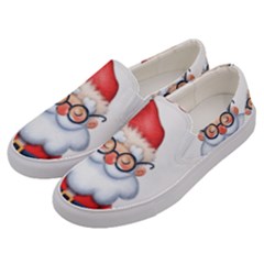 Santa Glasses Yoga Chill Vibe Men s Canvas Slip Ons