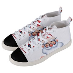 Santa Glasses Yoga Chill Vibe Men s Mid-top Canvas Sneakers