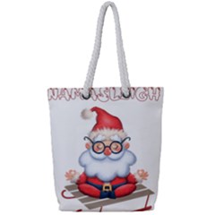 Santa Glasses Yoga Chill Vibe Full Print Rope Handle Tote (small)