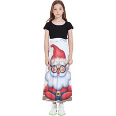 Santa Glasses Yoga Chill Vibe Kids  Flared Maxi Skirt