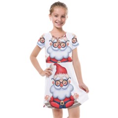 Santa Glasses Yoga Chill Vibe Kids  Cross Web Dress