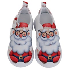 Santa Glasses Yoga Chill Vibe Kids  Velcro No Lace Shoes