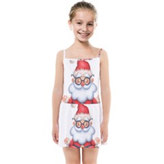 Santa Glasses Yoga Chill Vibe Kids  Summer Sun Dress