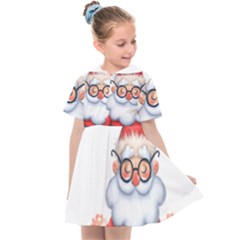 Santa Glasses Yoga Chill Vibe Kids  Sailor Dress