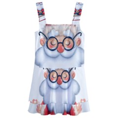 Santa Glasses Yoga Chill Vibe Kids  Layered Skirt Swimsuit