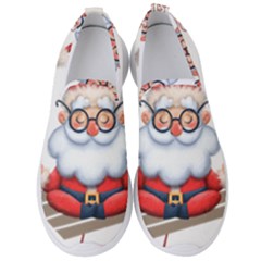 Santa Glasses Yoga Chill Vibe Men s Slip On Sneakers