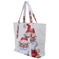 Santa Glasses Yoga Chill Vibe Zip Up Canvas Bag