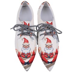 Santa Glasses Yoga Chill Vibe Pointed Oxford Shoes