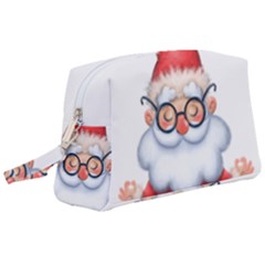 Santa Glasses Yoga Chill Vibe Wristlet Pouch Bag (large)