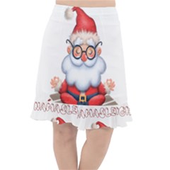 Santa Glasses Yoga Chill Vibe Fishtail Chiffon Skirt