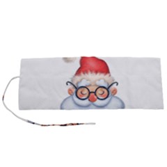 Santa Glasses Yoga Chill Vibe Roll Up Canvas Pencil Holder (s)