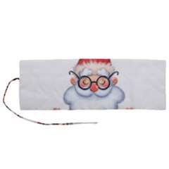 Santa Glasses Yoga Chill Vibe Roll Up Canvas Pencil Holder (m)