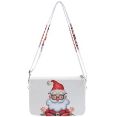 Santa Glasses Yoga Chill Vibe Double Gusset Crossbody Bag