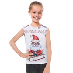 Santa Glasses Yoga Chill Vibe Kids  Mesh Tank Top