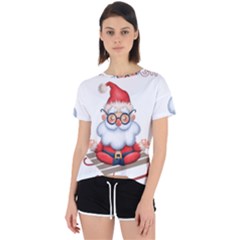 Santa Glasses Yoga Chill Vibe Open Back Sport T-shirt