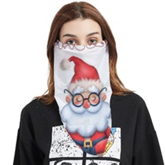 Santa Glasses Yoga Chill Vibe Face Covering Bandana (triangle)