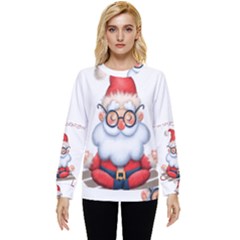 Santa Glasses Yoga Chill Vibe Hidden Pocket Sweatshirt