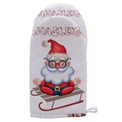 Santa Glasses Yoga Chill Vibe Microwave Oven Glove