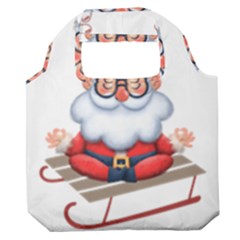 Santa Glasses Yoga Chill Vibe Premium Foldable Grocery Recycle Bag