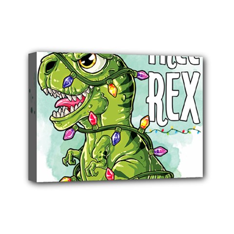 Dinosaur T-rex Dino Tyrannasaurus Mini Canvas 7  X 5  (stretched) by Sarkoni