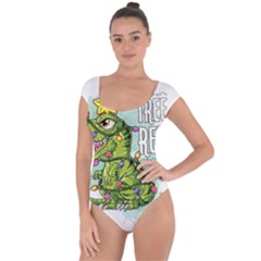 Dinosaur T-rex Dino Tyrannasaurus Short Sleeve Leotard  by Sarkoni