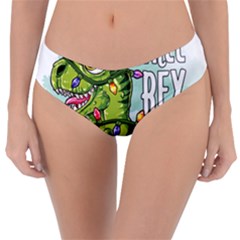 Dinosaur T-rex Dino Tyrannasaurus Reversible Classic Bikini Bottoms by Sarkoni