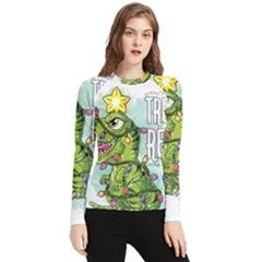 Dinosaur T-rex Dino Tyrannasaurus Women s Long Sleeve Rash Guard by Sarkoni