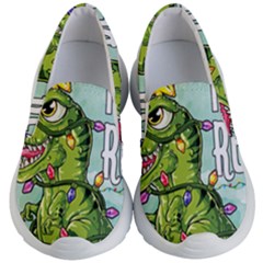 Dinosaur T-rex Dino Tyrannasaurus Kids Lightweight Slip Ons by Sarkoni