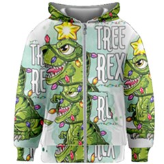 Dinosaur T-rex Dino Tyrannasaurus Kids  Zipper Hoodie Without Drawstring