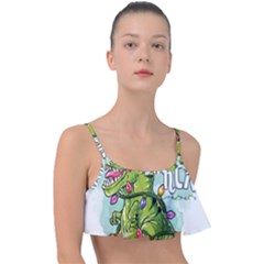 Dinosaur T-rex Dino Tyrannasaurus Frill Bikini Top by Sarkoni