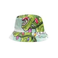 Dinosaur T-rex Dino Tyrannasaurus Inside Out Bucket Hat (kids) by Sarkoni