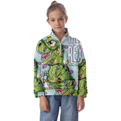 Dinosaur T-rex Dino Tyrannasaurus Kids  Half Zip Hoodie