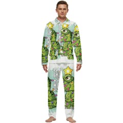 Dinosaur T-rex Dino Tyrannasaurus Men s Long Sleeve Velvet Pocket Pajamas Set by Sarkoni