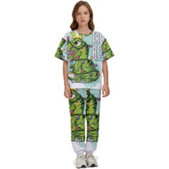 Dinosaur T-rex Dino Tyrannasaurus Kids  T-shirt And Pants Sports Set by Sarkoni