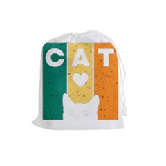 Cat Kitten Pet Animal Feline Cat Drawstring Pouch (large) by Sarkoni