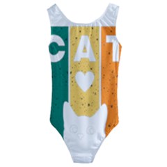 Cat Kitten Pet Animal Feline Cat Kids  Cut-out Back One Piece Swimsuit