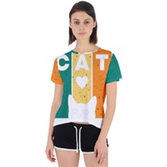 Cat Kitten Pet Animal Feline Cat Open Back Sport T-shirt by Sarkoni