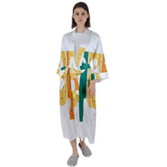 Cat Kitten Pet Animal Feline Cat Maxi Satin Kimono by Sarkoni