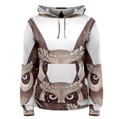 Owl Bird Feathers Women s Pullover Hoodie