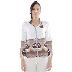 Owl Bird Feathers Women s Windbreaker