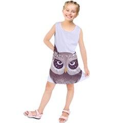 Owl Bird Feathers Kids  Tunic Dress by Sarkoni