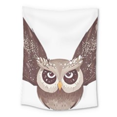 Owl Bird Feathers Medium Tapestry