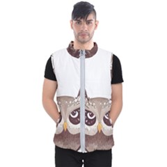 Owl Bird Feathers Men s Puffer Vest