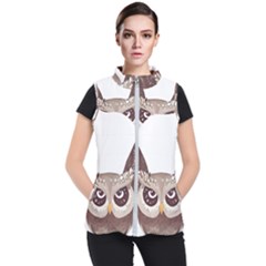 Owl Bird Feathers Women s Puffer Vest