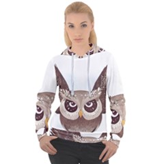 Owl Bird Feathers Women s Overhead Hoodie