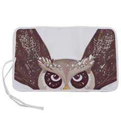 Owl Bird Feathers Pen Storage Case (m) by Sarkoni